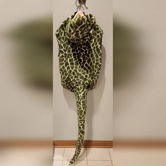 Snake Lizard Reptile Green Kids Halloween Onsie Hoodie Costume Size XL 7 - 8 - Picture 12 of 15